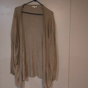 Waffle knit cardigan